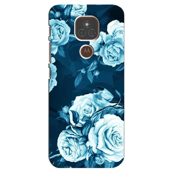 Чехол с принтом «Голубые Бутоны» для Motorola MOTO E7 Plus