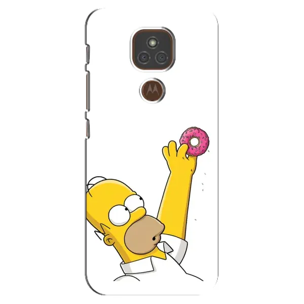 Чохол з принтом «Гомер з пончиком» для Motorola MOTO E7 Plus