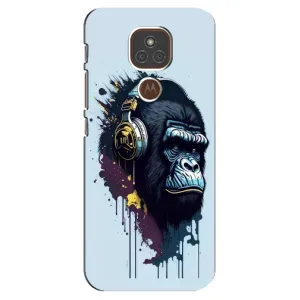 Чохол з Мавпами Motorola MOTO E7 Plus - (AlphaPrint) (Горила в навушниках)