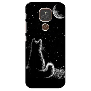 Чехол с принтом для Motorola MOTO E7 Plus (AlphaPrint) Модные коты