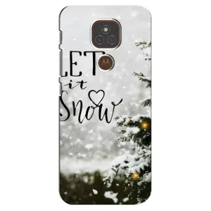 Новорічні, Святкові Чохли для Motorola MOTO E7 Plus - 2024 год (Let it snow)
