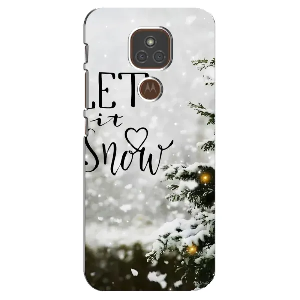 Чохол з принтом «Let it snow» для Motorola MOTO E7 Plus