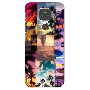 Силиконовый чехол с КАРТИНКАМИ лето для Motorola MOTO E7 Plus (AlphaPrint) (Летний отпуск)