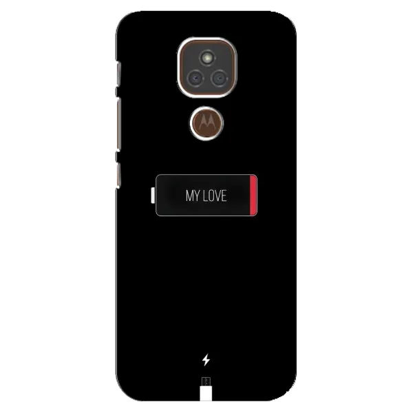 Чехол с принтом «Love battery» для Motorola MOTO E7 Plus