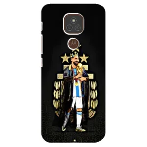 Чохли для Motorola MOTO E7 Plus (Leo чемпіон) (AlphaPrint) (Мессі Король)