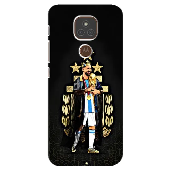 Чехол с принтом «Месси Король» для Motorola MOTO E7 Plus