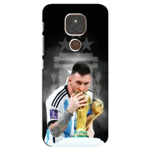 Чохли для Motorola MOTO E7 Plus (Leo чемпіон) (AlphaPrint) (Мессі Чемпіон)