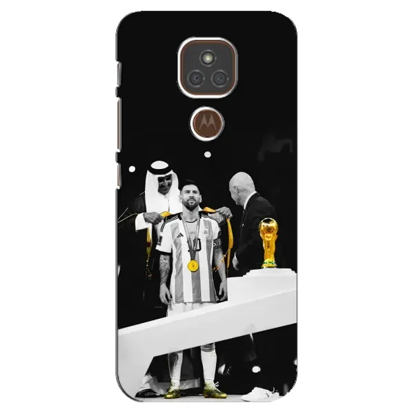 Чехол с принтом «Месси в накидке» для Motorola MOTO E7 Plus