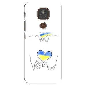 Чохол для Патріота України Motorola MOTO E7 Plus - (AlphaPrint) (Мир Україні)