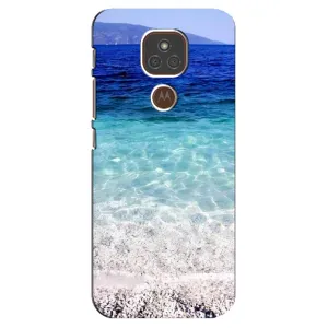 Силиконовый чехол с КАРТИНКАМИ лето для Motorola MOTO E7 Plus (AlphaPrint) (Море)