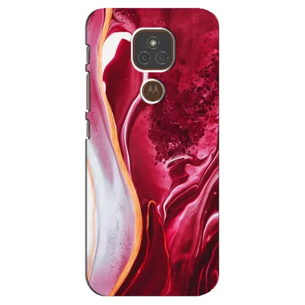 Чехол с принтом «Мрамор красный» для Motorola MOTO E7 Plus Чехол с принтом «Мрамор красный» для Motorola MOTO E7 Plus