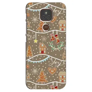 Новорічні, Святкові Чохли для Motorola MOTO E7 Plus - 2024 год (Новорічні пряники)