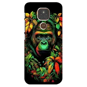 Чохол з Мавпами Motorola MOTO E7 Plus - (AlphaPrint) (Мавпа в квітах)