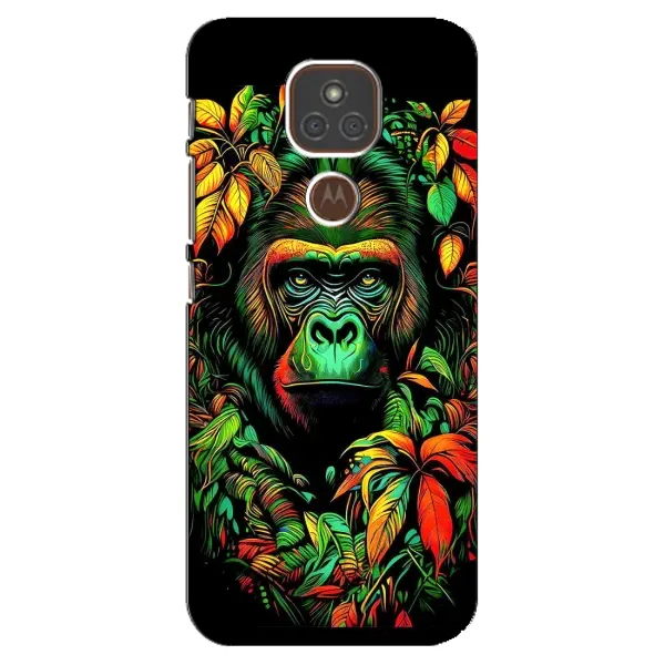 Чохол з принтом «Мавпа в квітах» для Motorola MOTO E7 Plus