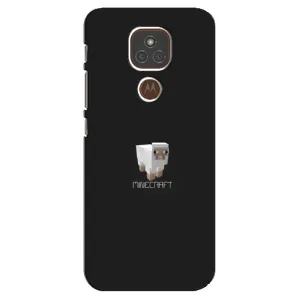Чехол Майнкрафт на Motorola MOTO E7 Plus (AlphaPrint) Minecraft (Овечка Майнкрафт)
