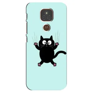 Чохол з принтом для Motorola MOTO E7 Plus (AlphaPrint) Модні коти (Падаючий кіт)