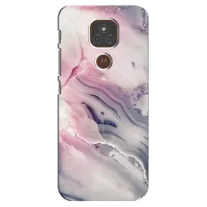 Мраморный чехол на Motorola MOTO E7 Plus (VPrint) (Пурпурный Мрамор)