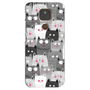 Чохли з Котиками для Motorola MOTO E7 Plus (VPrint) (Мальовані котики)