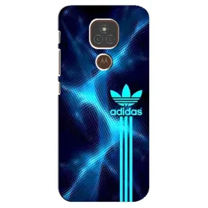 Чохли Адидас для Motorola MOTO E7 Plus (AlphaPrint) (Синій Адідас)