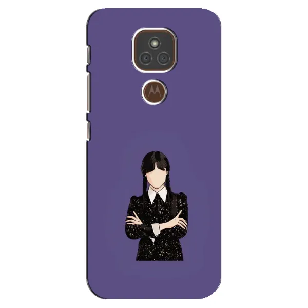 Чохол з принтом «Венздей у чорному» для Motorola MOTO E7 Plus