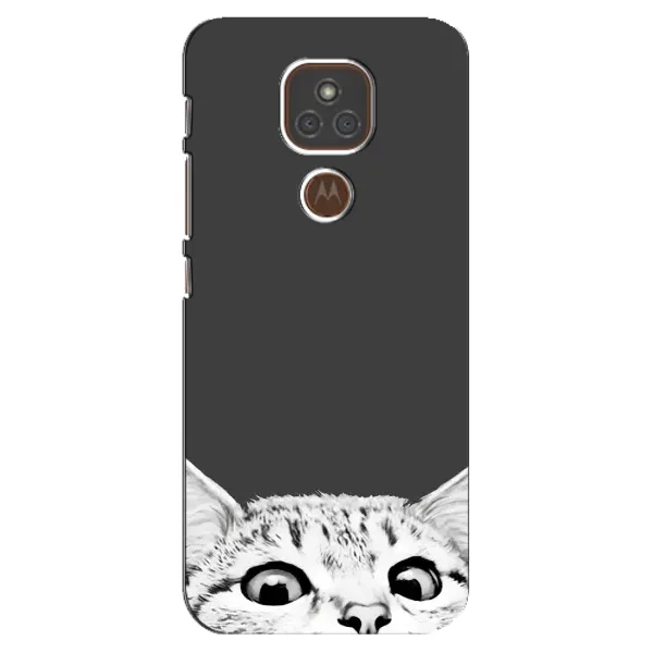 Чехол с принтом «Выглядывает кот» для Motorola MOTO E7 Plus