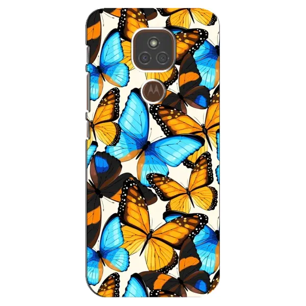 Чехол с принтом «Яркие бабочки» для Motorola MOTO E7 Plus