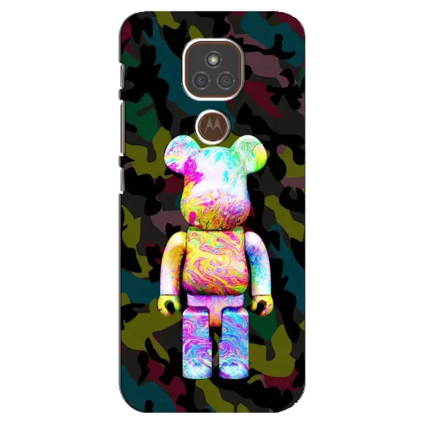 Чохол з принтом «Яскравий Bearbrick» для Motorola MOTO E7 Plus