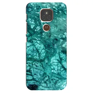 Мраморный чехол на Motorola MOTO E7 Plus (VPrint) (Зеленый мрамор)