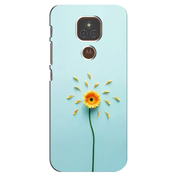 Чехол с принтом «Желтый цветок» для Motorola MOTO E7 Plus