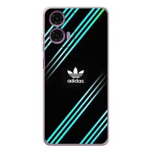 Чехлы Адидас для Motorola MOTO G04 (AlphaPrint) (Адидас с полосами)