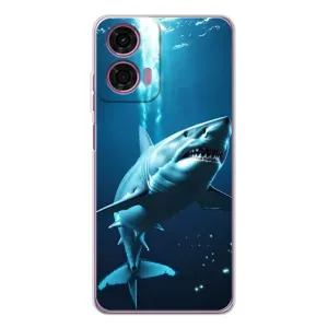 Чехол с принтом «Акула под водой» для Motorola MOTO G04