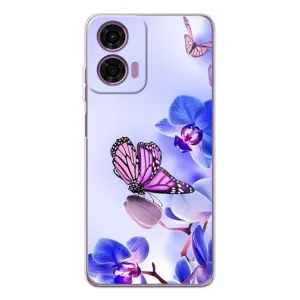 Чехлы с Цветами для Motorola MOTO G04 (VPrint) (Бабочка на цветочке)