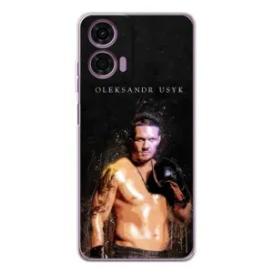 Чохол з картинкою Олександр Усик для Motorola MOTO G04 (Боксер Олександр Усик)
