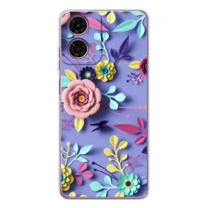 Чехлы с Цветами для Motorola MOTO G04 (VPrint) (Цветочный дизайн)