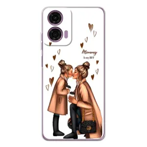 Чохол з друком для Motorola MOTO G04 - (Мама з дитинкою) (AlphaPrint) (Донька і мама)