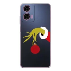 Чохол з принтом «Грінч з іграшкою» для Motorola MOTO G04