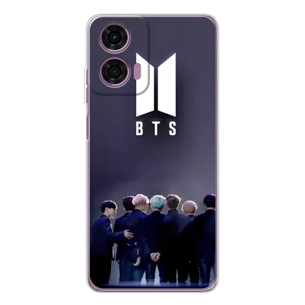 Чехол с принтом «Группа BTS» для Motorola MOTO G04 Чехол с принтом «Группа BTS» для Motorola MOTO G04
