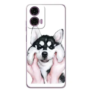 Чехол с Хаски для Motorola MOTO G04 - (AlphaPrint)