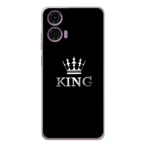Чехол с Короной Моторола Мото Г04 - (AlphaPrint) (KING)