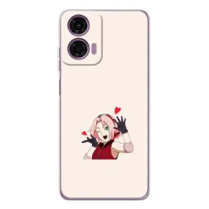 Чехлы Персонажи Аниме Наруто для Motorola MOTO G04 (AlphaPrint) (Лайк Сакура)