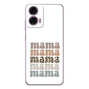 Чехлы для мамы на Motorola MOTO G04 (Текстовый коллаж мама)