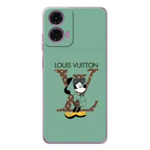 Чехлы Луи Витон для Motorola MOTO G04 (AlphaPrint - LOUIS VUITTON) (Микки Маус LV)