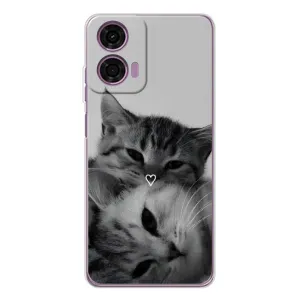 Чохол з малюнком кіт на Motorola MOTO G04 (Пара котів)