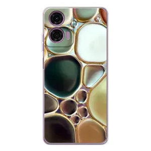 Мраморний чехол на Motorola MOTO G04 (VPrint) (Радужний Мрамор)