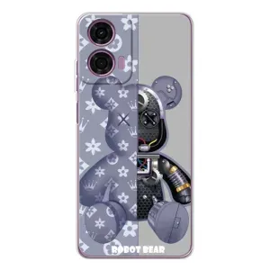 Крутые Чехлы Луи Виттон для Motorola MOTO G04 (AlphaPrint) (Робот Мишка)