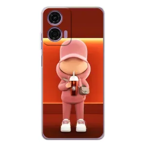 Крутые Чехлы Луи Виттон для Motorola MOTO G04 (AlphaPrint) (С Кофе)