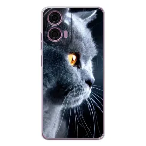 Чохли з Котиками для Motorola MOTO G04 (VPrint) (Сірий Кіт)