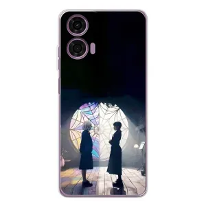 Чехлы Венсдей на Motorola MOTO G04 Уэнсдей (AlphaPrint) (Уэнздей и Инид)