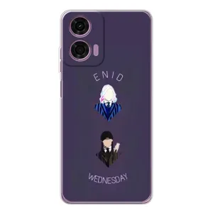Чехлы Венсдей на Motorola MOTO G04 Уэнсдей (AlphaPrint) (Уэнздей и подруга)