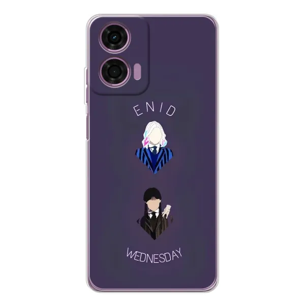 Чехол с принтом «Уэнздей и подруга» для Motorola MOTO G04